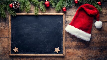 Festive Christmas chalkboard art.