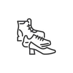 Shoes line icon