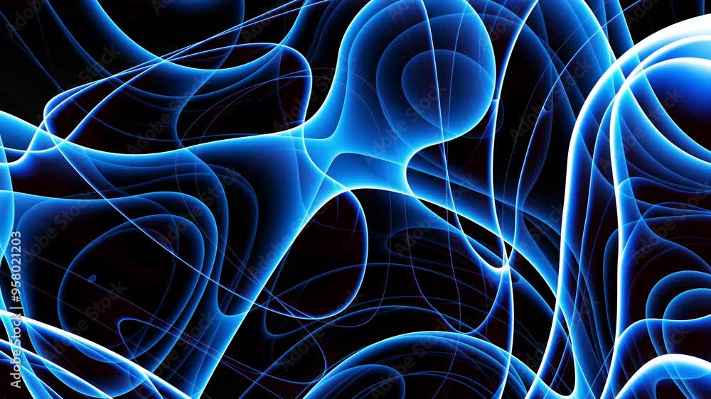 Poster beautiful abstract wave technology background with blue light digital effect corporate concept. loop