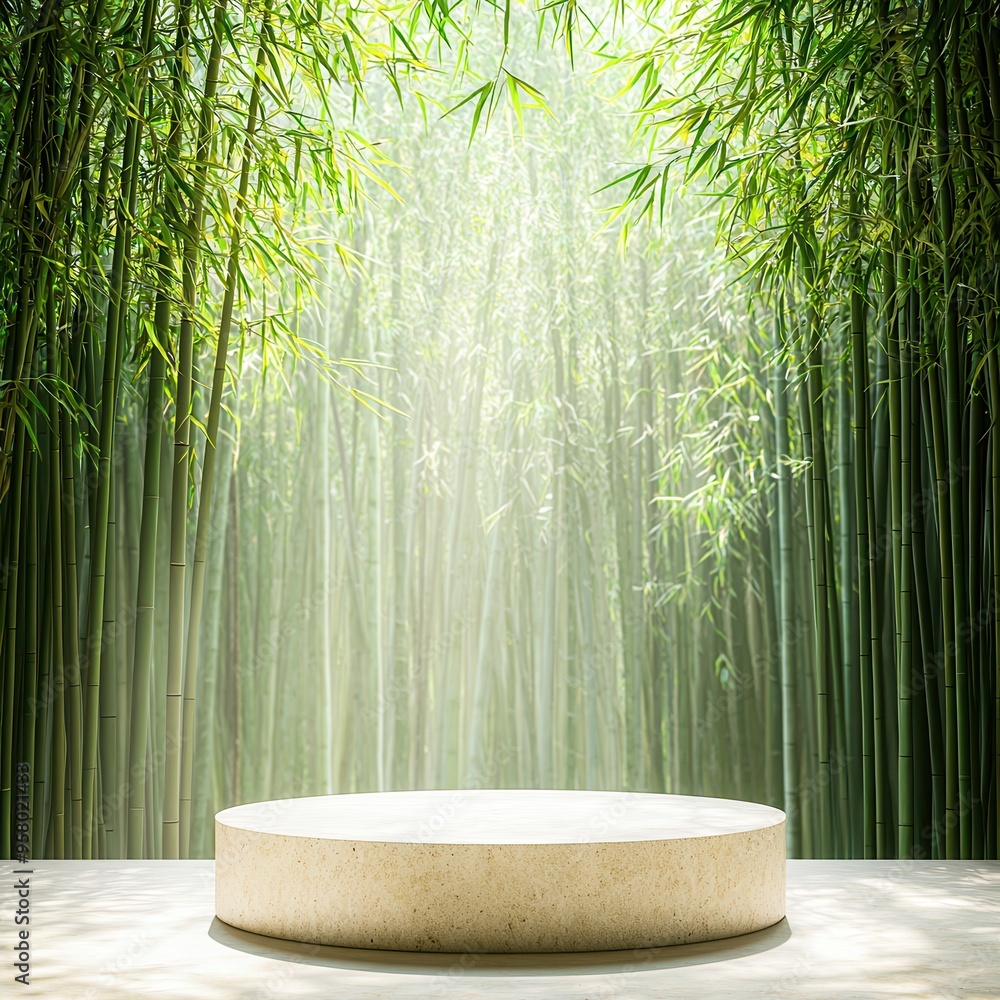 Canvas Prints Bamboo Forest Podium.