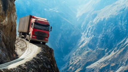 Dangerous Mountain Truck Drive - Steep Cliff Journey