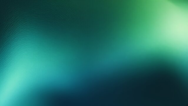 Abstract gradient background in shades of green. noise texture cover header wallpaper design