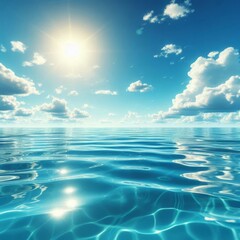 Obraz premium Blue water surface background 