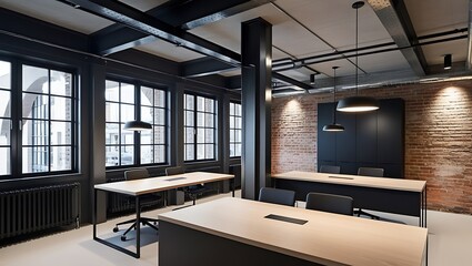 Modern Luxury Office: Stylish Empty Chair Design for a Sophisticated Vacancy Space