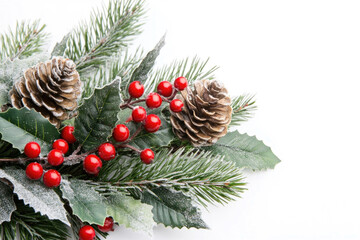 Winter arrangement isolated on a white background.