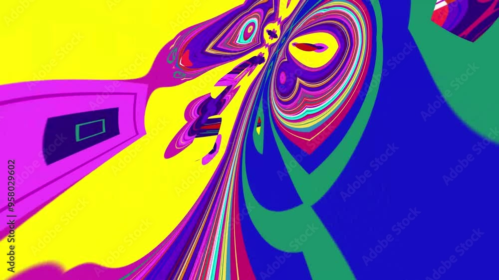 Poster abstract background colorful fluid and liquid psychedelic motion