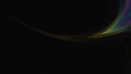 Abstract black background light ray style Fantastic digital fractal art with green blue purple rays sparkles effect copy space text area 