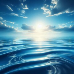 Obraz premium Blue water surface background 