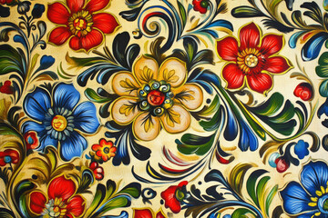 Background with Russian pattern.
