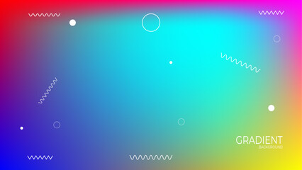 Blue gradient background. Futuristic holographic backdrop with gradient mesh. Business or advertising design. Bright dynamic mesh for poster, flyer, banner. Vector illustration