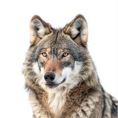 Obraz premium A wolf , isolated on transparent or white 