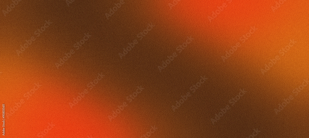 Poster warm and inviting abstract orange and brown gradient background with a textured grain, ideal for des