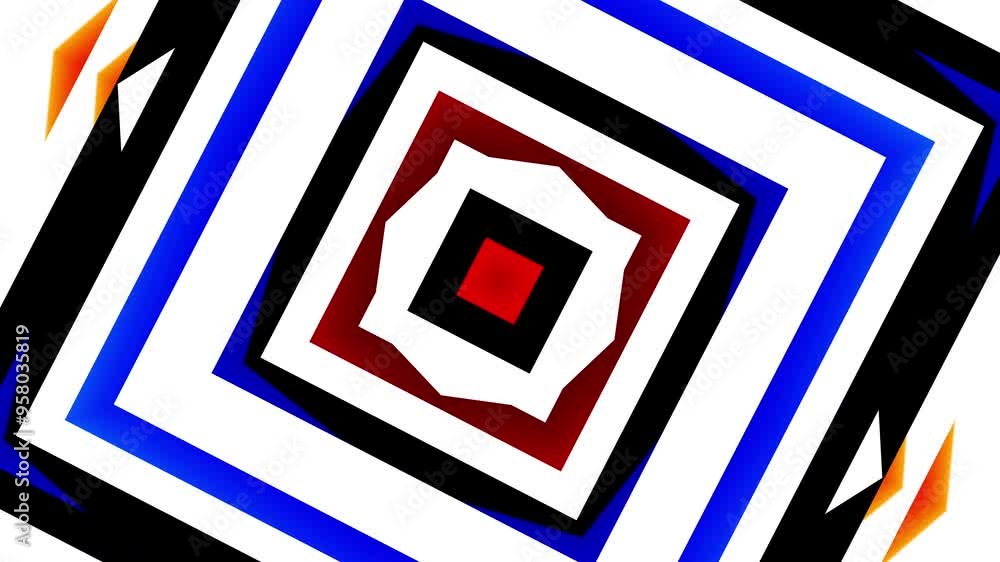 Leinwandbilder Abstract pattern geometric animation seamless looping background
