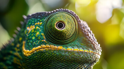 Close-Up of a Chameleon's Eye - Nature Photography