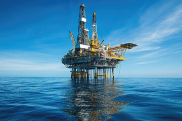 Oil platform in the sea.