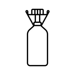 Aquarium co2 equipment line icon editable stroke hand drawn isolated symbol