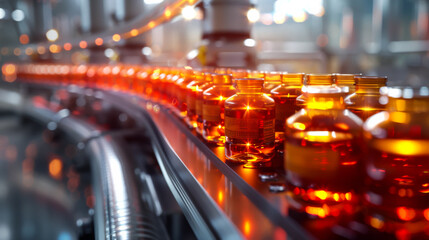 Modern industrial plant for the production of medicines with converging assembly lines. Pharmacology, industry concept.