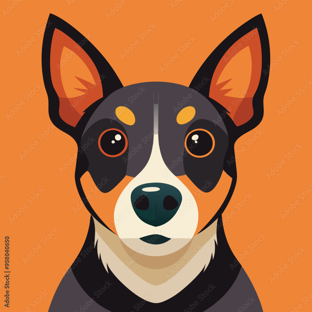 Wall mural dog vector illustration and cute dog adobe illustrator artwork