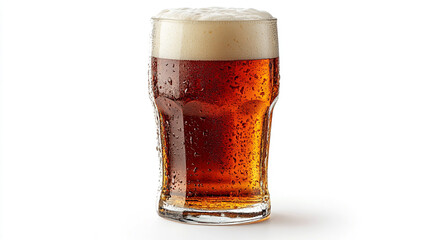 A refreshing glass of amber beer with a frothy head, perfect for social gatherings or relaxing moments.