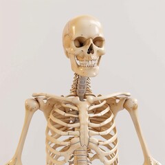 human anatomy 3d bone isolated on white 