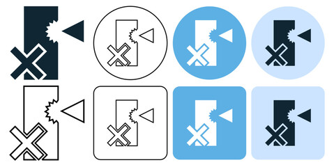 do not stack for packaging delivering or cargo icon symbol ui and ux design, glyphs and stroke line	