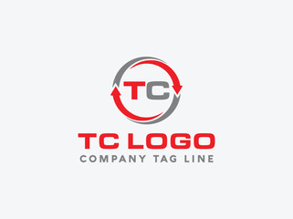 TC modern minimal vector logo, creative professional and unique Tc logo design reload ct logo 