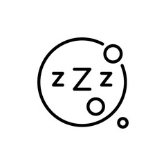Night sleep icon vector. Insomnia problem. Earplug Outline Icon. Linear style sign isolated on white.