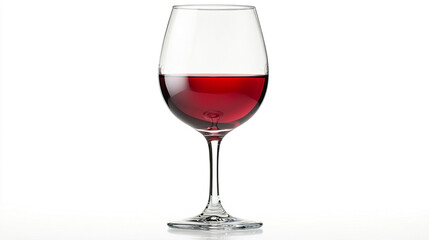 Elegant red wine glass showcasing rich color, perfect for dining or wine tasting, capturing the essence of sophistication.