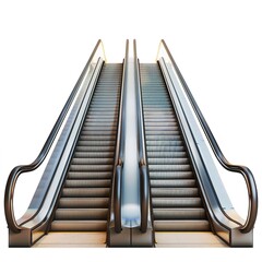 Escalator staircase in PNG isolated 