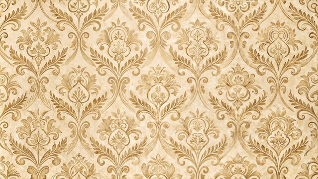 Fototapeta Seamless damask pattern.Classic wall embossed wallpaper for printing on paper,wrap or wallpaper for your interior design