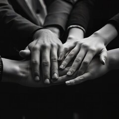 People community concept with hands