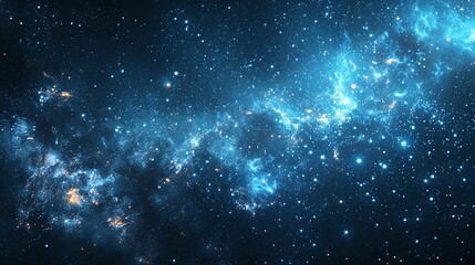 Obraz premium A Starry Night Sky with Bright Nebulae and Scattered Stars