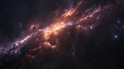 Fototapeta premium A Starry Night Sky with a Nebular Swirl