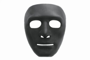 Black hokey mask. Photo with clipping path