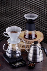 barista equipments pots and cups