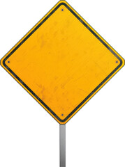 Blank yellow sign
