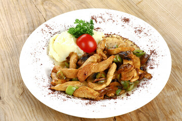 grilled chicken with vegetables