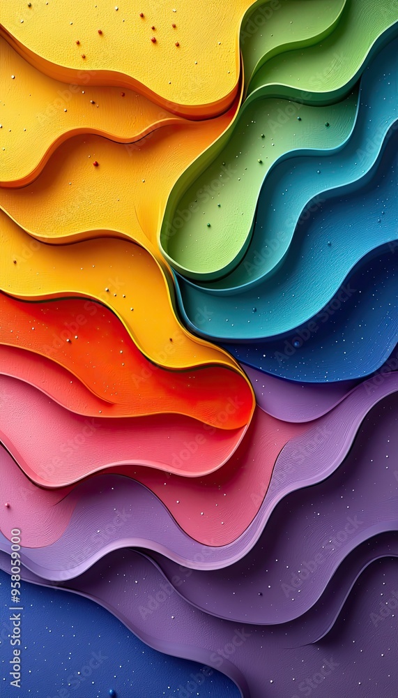 Poster abstract colorful wavy background. perfect for digital design projects, adding a vibrant and dynamic