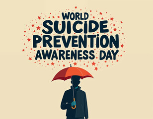 World suicide prevention day September 10. That's awareness prevent suicide worldwide. Banner background design To prevent suicide worldwide.