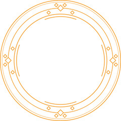 Art Deco Circle Frame