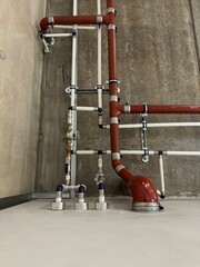 Cold and hot water heating pipes