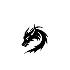 Chinese Dragon Vector. Premium Vector | Flat dragon silhouette dragon illustration vector. Premium Vector | Dragon logo icon design illustration.