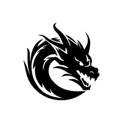 Chinese Dragon Vector. Premium Vector | Flat dragon silhouette dragon illustration vector. Premium Vector | Dragon logo icon design illustration.