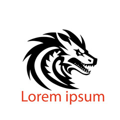 Chinese Dragon Vector. Premium Vector | Flat dragon silhouette dragon illustration vector. Premium Vector | Dragon logo icon design illustration.