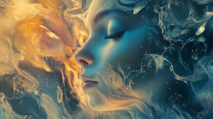 Calming Rhythms. Visuals that promoting mental and emotional wellness, featuring fluid and relaxing imagery, well being, evoke tranquility.