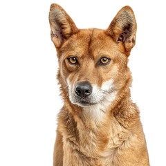 Dingo Closeup on transparent background isolated