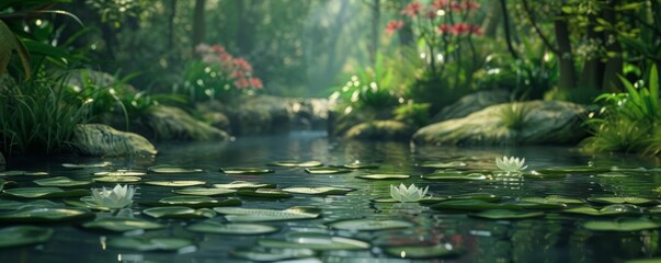 Fototapeta premium Harmonious compositions with natural themes, 4K hyperrealistic photo
