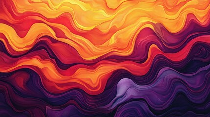 Fototapeta premium Abstract patterns in fiery sunset colors, capturing the warmth and energy of the end of the day