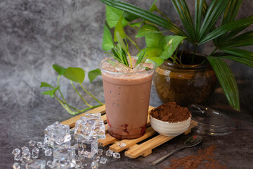 Cocoa and strawberry, street drinks in Thailand