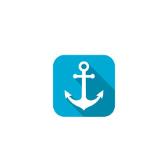 Anchor icon isolated on transparent background